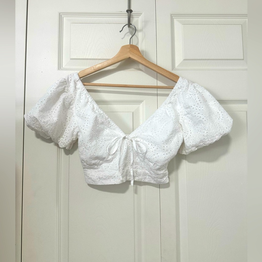 Eyelet crop top